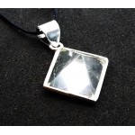 Clear Quartz Gemstone Pyramid Pendant